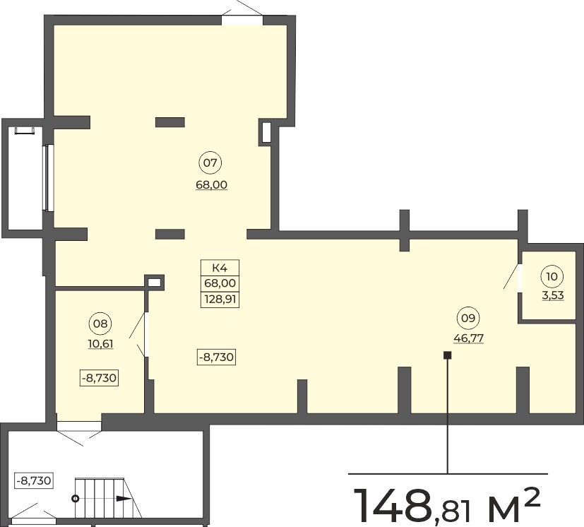 Разное, 148.81 м², цена: 17 857 200 ₽ (120 000 ₽/м²), г. Екатеринбург, ул.Репина, д. 77, корпус Дом № 2,  №3, («ЖК «Repin Towers»»), этаж: -1/29